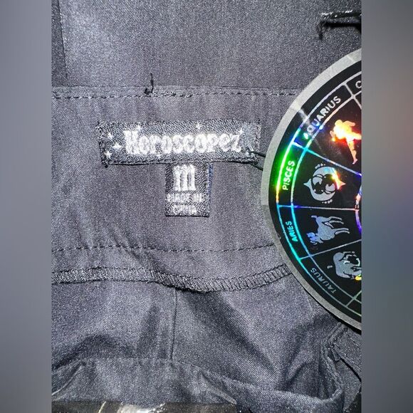 Dolls Kill Horoscopez Black Pleated Mini Skirt Chain‎ Embellishment Goth Emo M - Picture 8 of 10